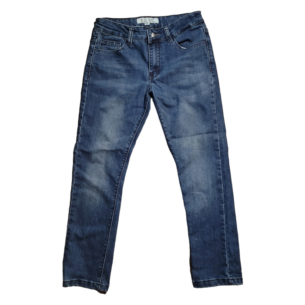 Blue Rag Womens Straight Leg Jeans Sz 10 Dark Indigo Denim Embroidered Pockets